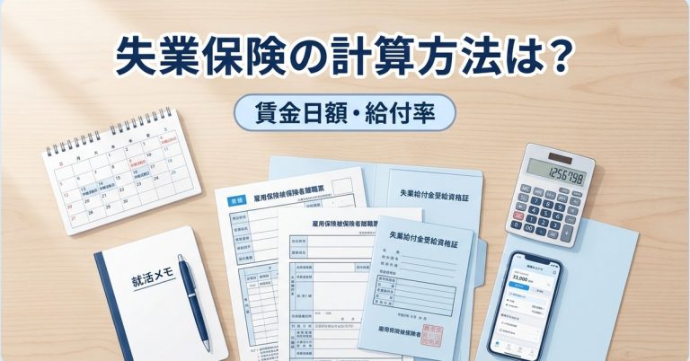 失業保険の計算方法を3ステップで解説（賃金日額・基本手当日額・給付総額）
