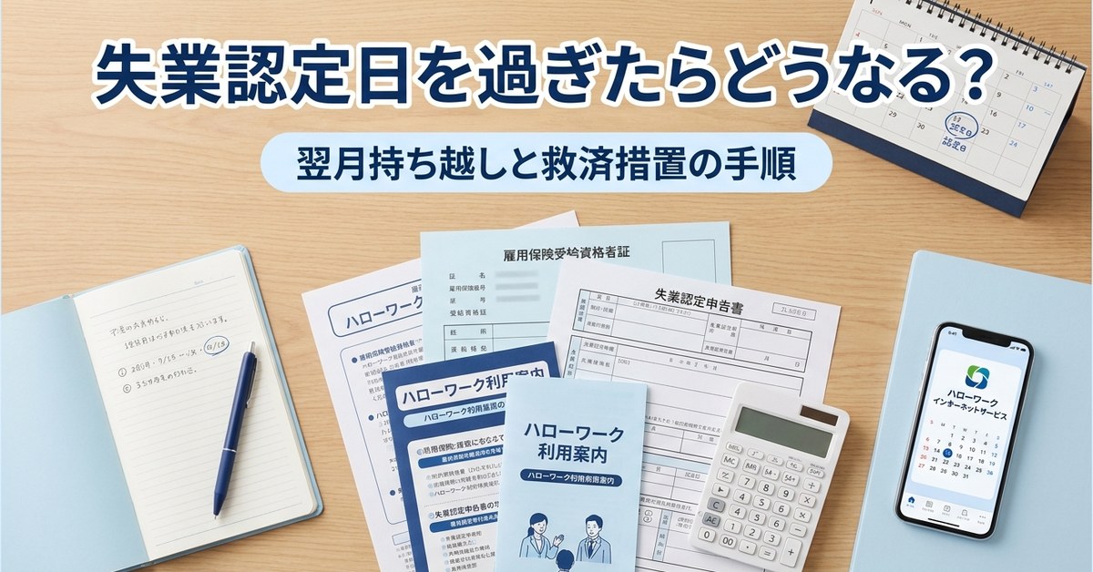失業認定日を過ぎたらどうなる？翌月持ち越しと救済措置の手順