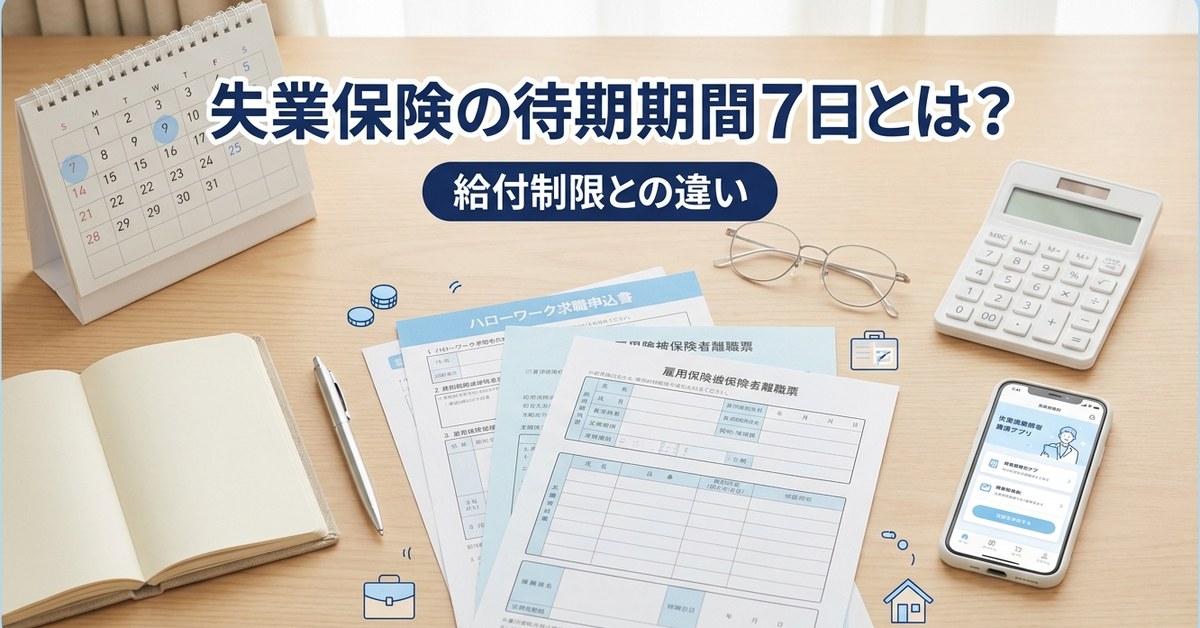 失業保険の待期期間7日とは？給付制限との違いを解説