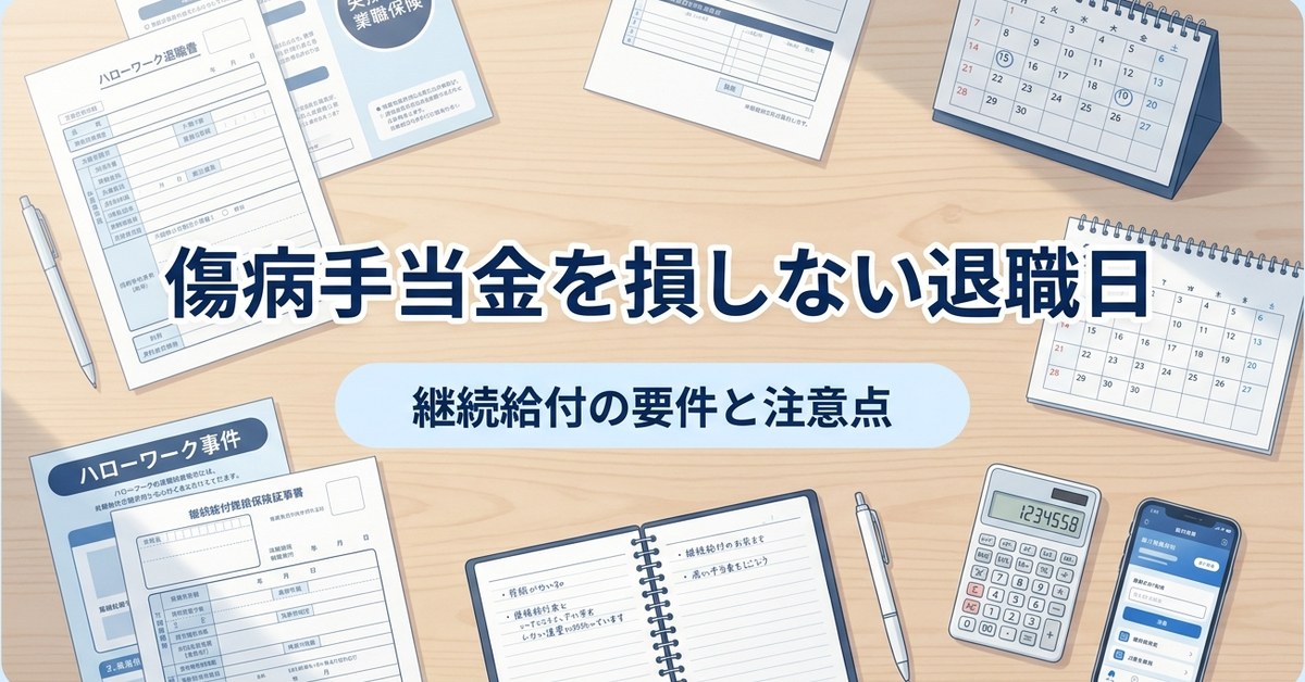傷病手当金を損しない退職のタイミングとは？退職日の注意点を解説
